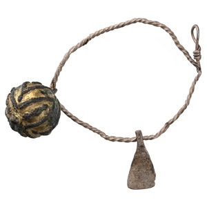 Celtic Silver Twisted Bracelet with Pendants