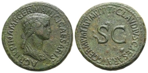 Agrippina I AE Sestertius.