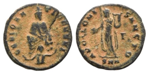 Time of Maximinus II BI Quarter Nummus.