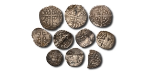 Group of Ten [10] English Hammered AR Coins.