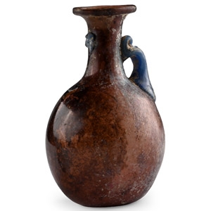 Roman Aubergine Glass Bottle