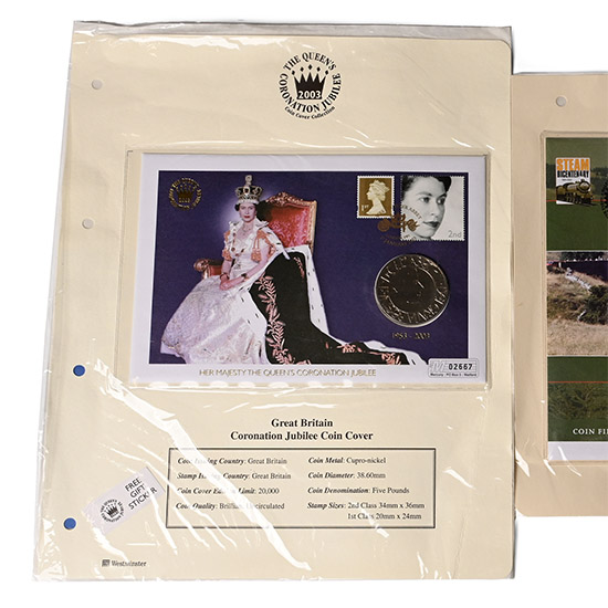 Great Britain. Windsor, Group of Two [2] Elizabeth II Coin and Stamp First Day Covers.