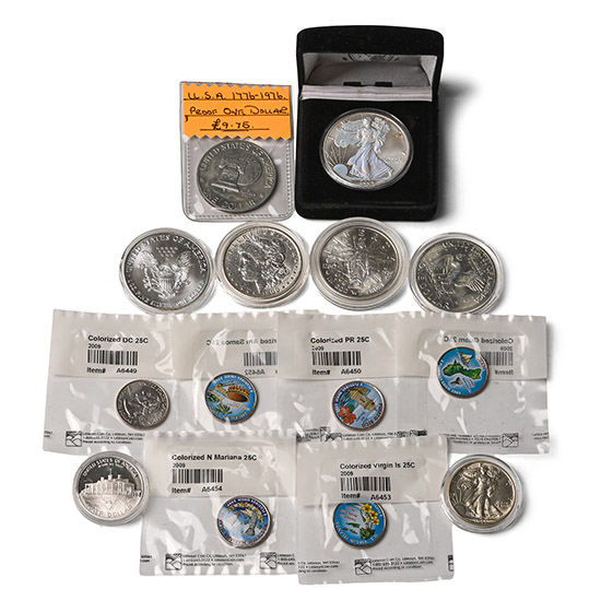 USA. Group of Thirteen [13] Silver Proof Coins and Others.