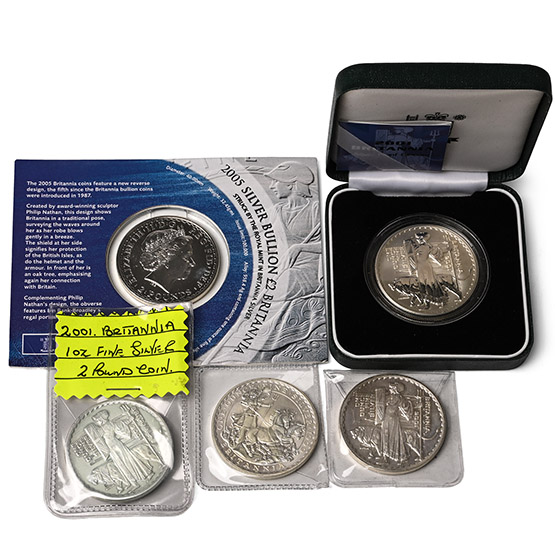 Great Britain. Windsor, Elizabeth II Silver Britannia Coin Group.