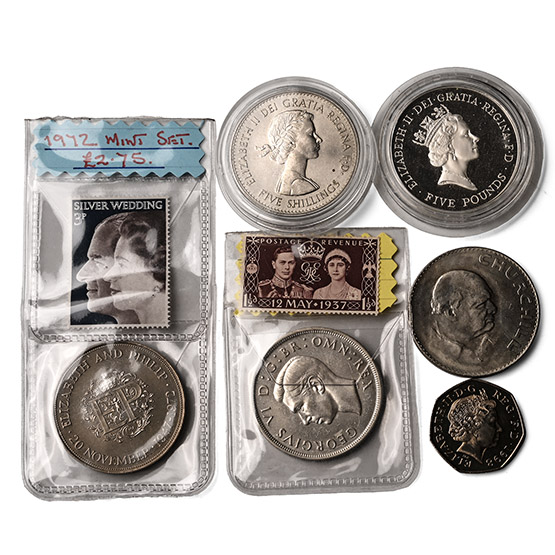 Great Britain. Windsor, Group of Four [4] Elizabeth II Commemorative Coin Group.