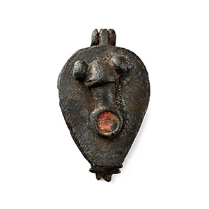 Roman Bronze Hinged Seal Box with Phallus