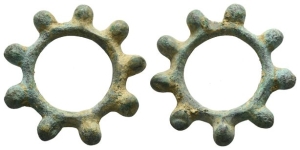 Celtic Bronze Cast Ring or Wheel Money.