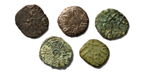 Group of Five [5] Anglo-Saxon Northumbrian AE Stycas.