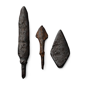 Medieval Iron Arrowhead Group