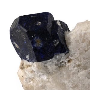Lazurite Crystals in Marble Mineral Display Specimen
