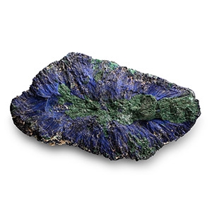 Azurite with Malachite Mineral Display Specimen