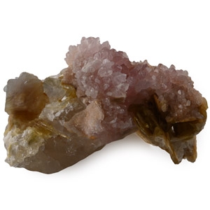 Rose Quartz and Mica Crystal Mineral Display Specimen