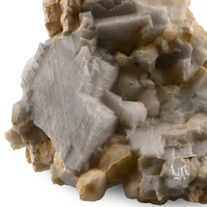 White Calcite Crystal Mineral Display Specimen