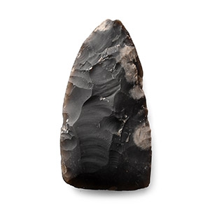British Stone Age Semi-Polished Knapped Flint Axehead