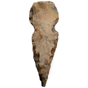 British Stone Age Knapped Flint Waisted Point