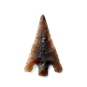 British Stone Age Knapped Flint Barbed and Tanged Arrowhead