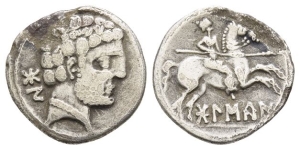 Spain. Bolskan (Osca) AR Denarius.