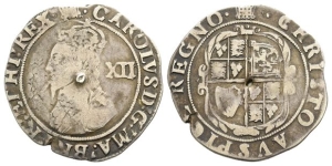 England. Stuart, Charles I AR Shilling.
