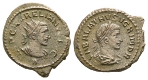 Aurelian, with Vabalathus BI Antoninianus.