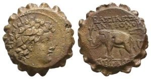 Seleukid Empire, Antiochos VI Dionysos AE Serrate.