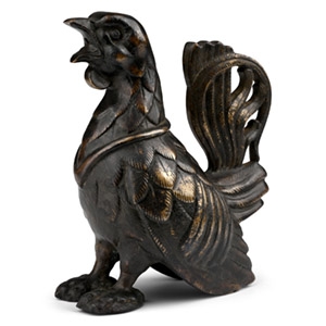 Medieval Bronze Aquamanile in the Shape of a Capercaillie