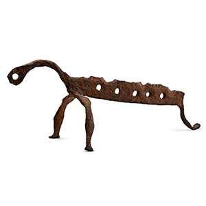 Medieval Iron Fire-Stand in the Shape of a Dragon