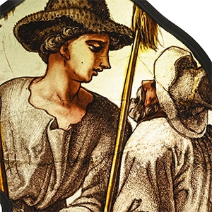 Stained Glass Panel with Two Shepherds
