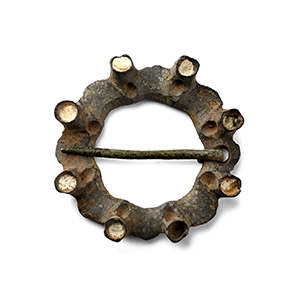 Medieval Bronze Turret Ring Brooch