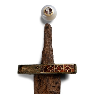 Late Roman Iron Sword with Decorated Guard