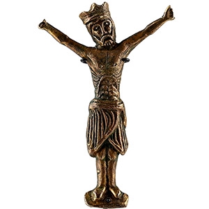 Medieval Bronze Figure of Christ