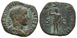 Gordian III AE Sestertius.