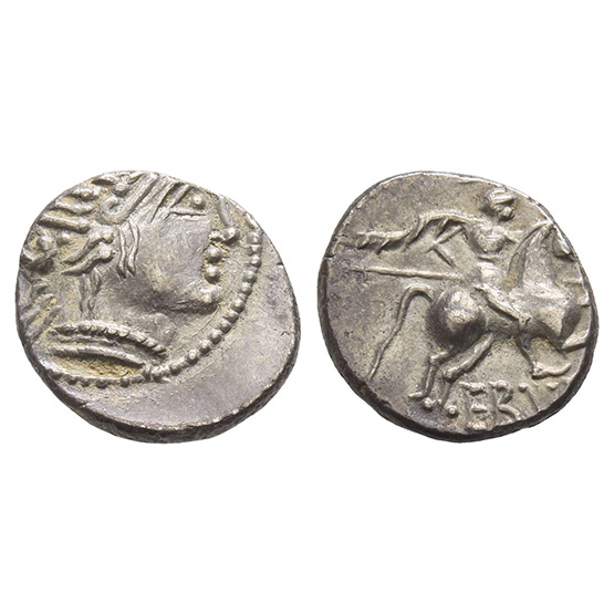 Celtic Southern Gaul. Allobroges AR Quinarius.