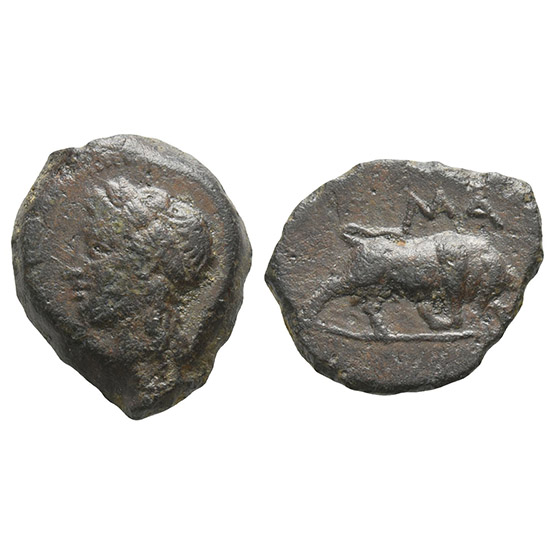 Celtic South East Gaul. Massalia, Bull MA Cast AE Unit.
