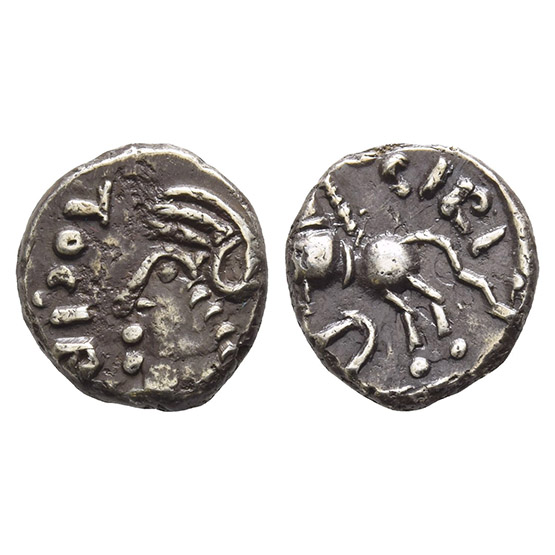 Celtic Central Gaul. Sequani AR Quinarius.