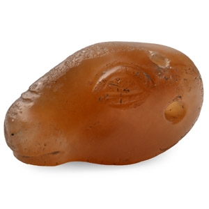 Mesopotamian Chalcedony Sheeps Head Amulet