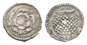 England. Stuart, James I AR Halfpenny.