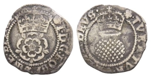 England. Stuart, James I AR Halfgroat.