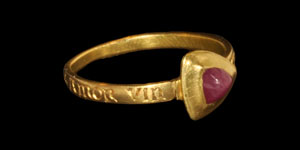 Medieval Gold Inscribed Ring