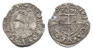 England. Tudor, Elizabeth I AR Threefarthings.