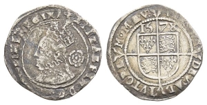 England. Tudor, Elizabeth I AR Threepence.