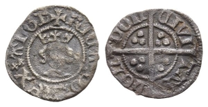 England. Plantagenet, Richard II AR Halfpenny.