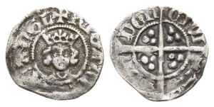 England. Plantagenet, Richard II AR Halfpenny.
