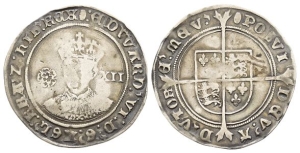 England. Tudor, Edward VI AR Shilling.