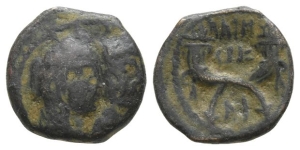 Nabataea, Aretas IV, with Shaqilat AE 18mm.