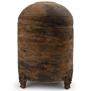 Chinese Han Terracotta Jar with Footed Supports