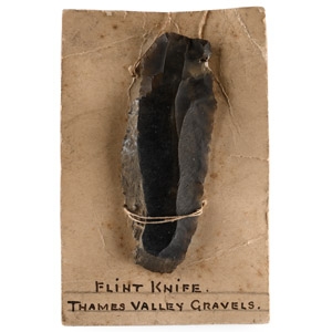 Stone Age Flint Knife on Collectors Board