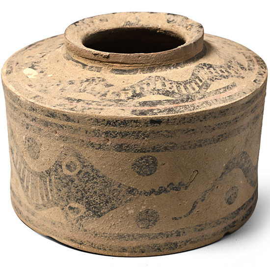 Indus Valley Terracotta Vessel with Snakes