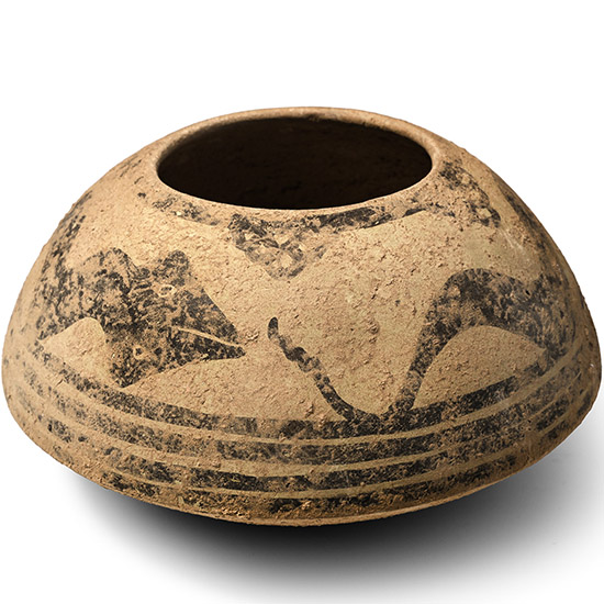Indus Valley Terracotta Vessel with Snakes