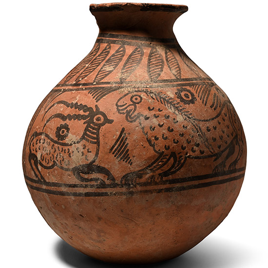 Large Indus Valley Terracotta Vessel with Animals