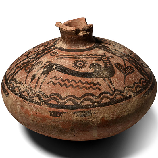 Large Indus Valley Terracotta Vessel with Animals
